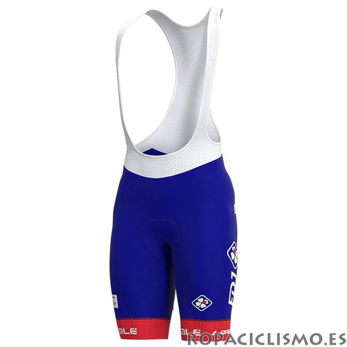 2021 Maillot Groupama-FDJ Tirantes Mangas Cortas Rojo Azul